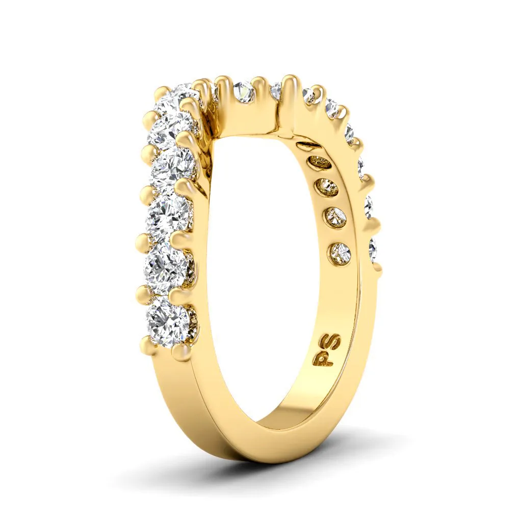 1.30 CT Round Cut Lab Grown Diamonds - Wedding Band