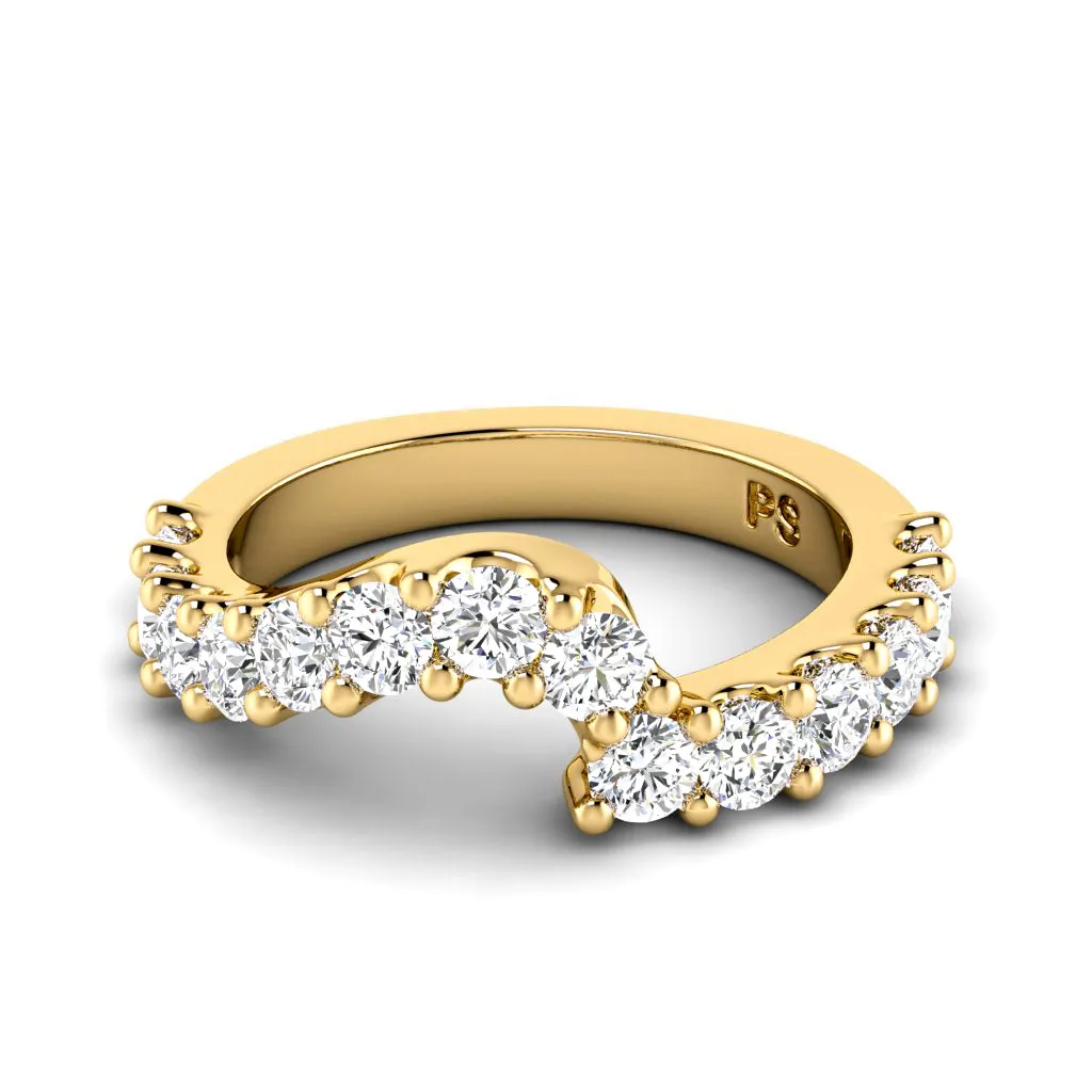 1.30 CT Round Cut Lab Grown Diamonds - Wedding Band