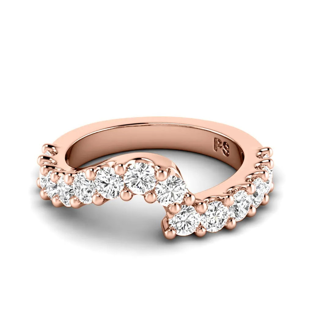 1.30 CT Round Cut Lab Grown Diamonds - Wedding Band