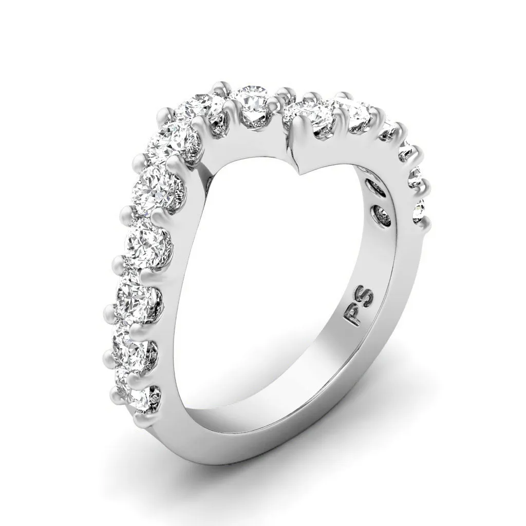 1.30 CT Round Cut Lab Grown Diamonds - Wedding Band