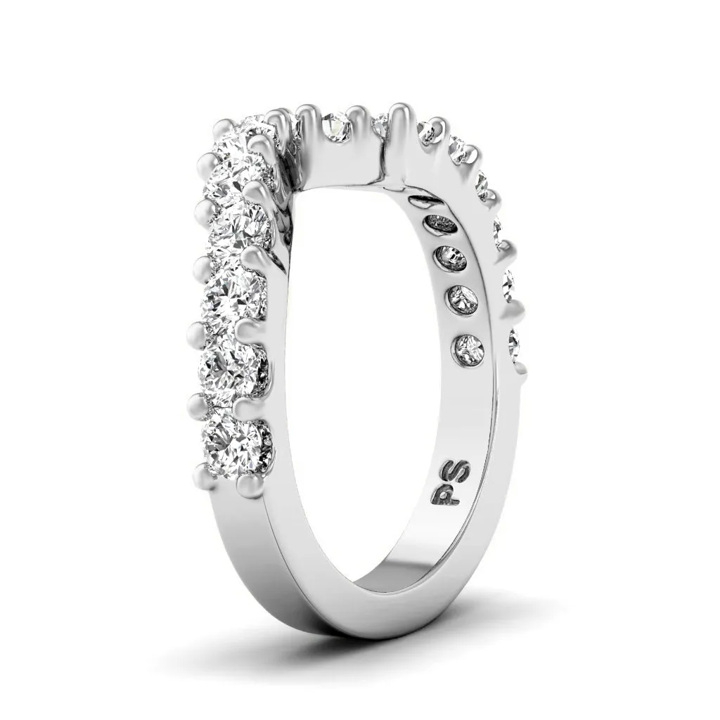 1.30 CT Round Cut Lab Grown Diamonds - Wedding Band