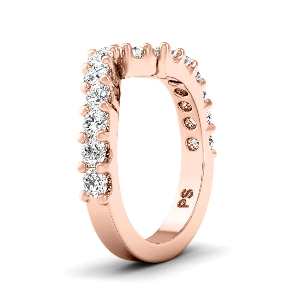 1.30 CT Round Cut Lab Grown Diamonds - Wedding Band