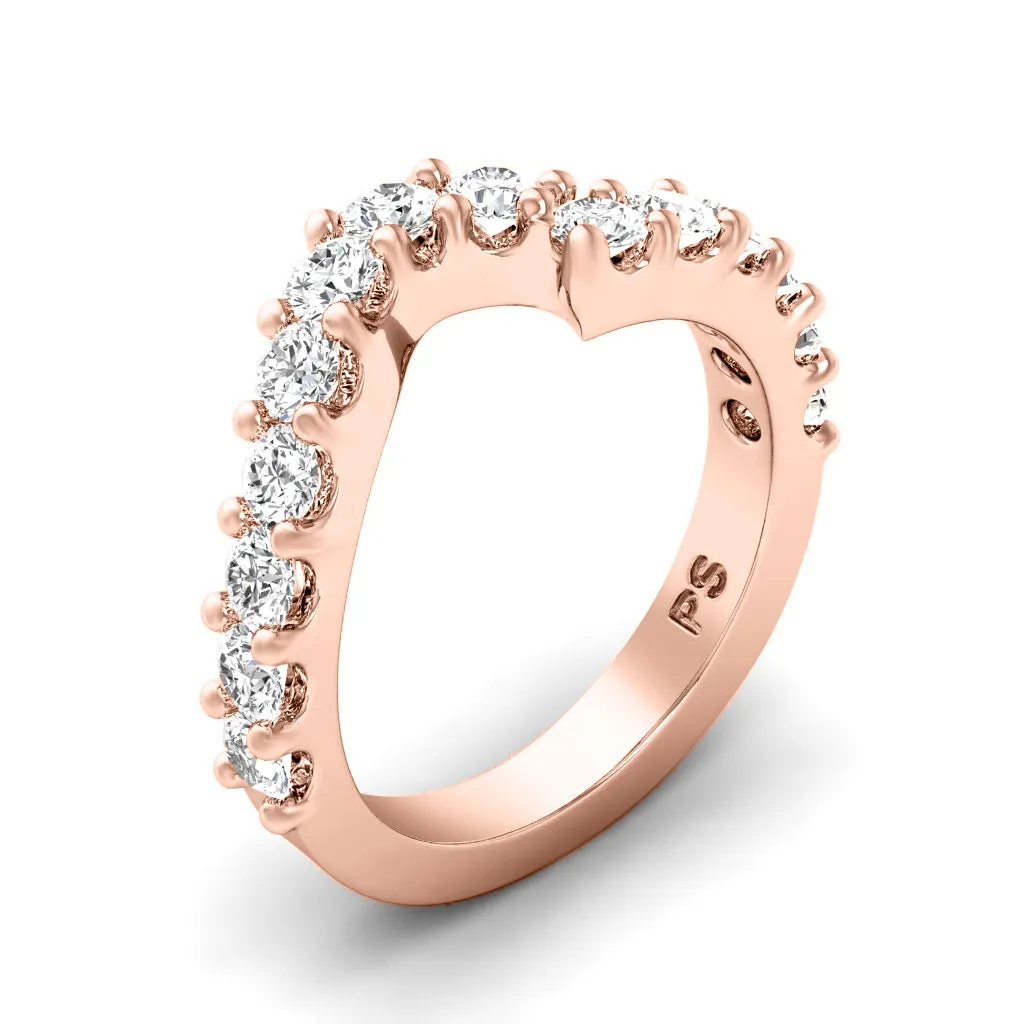 1.30 CT Round Cut Lab Grown Diamonds - Wedding Band