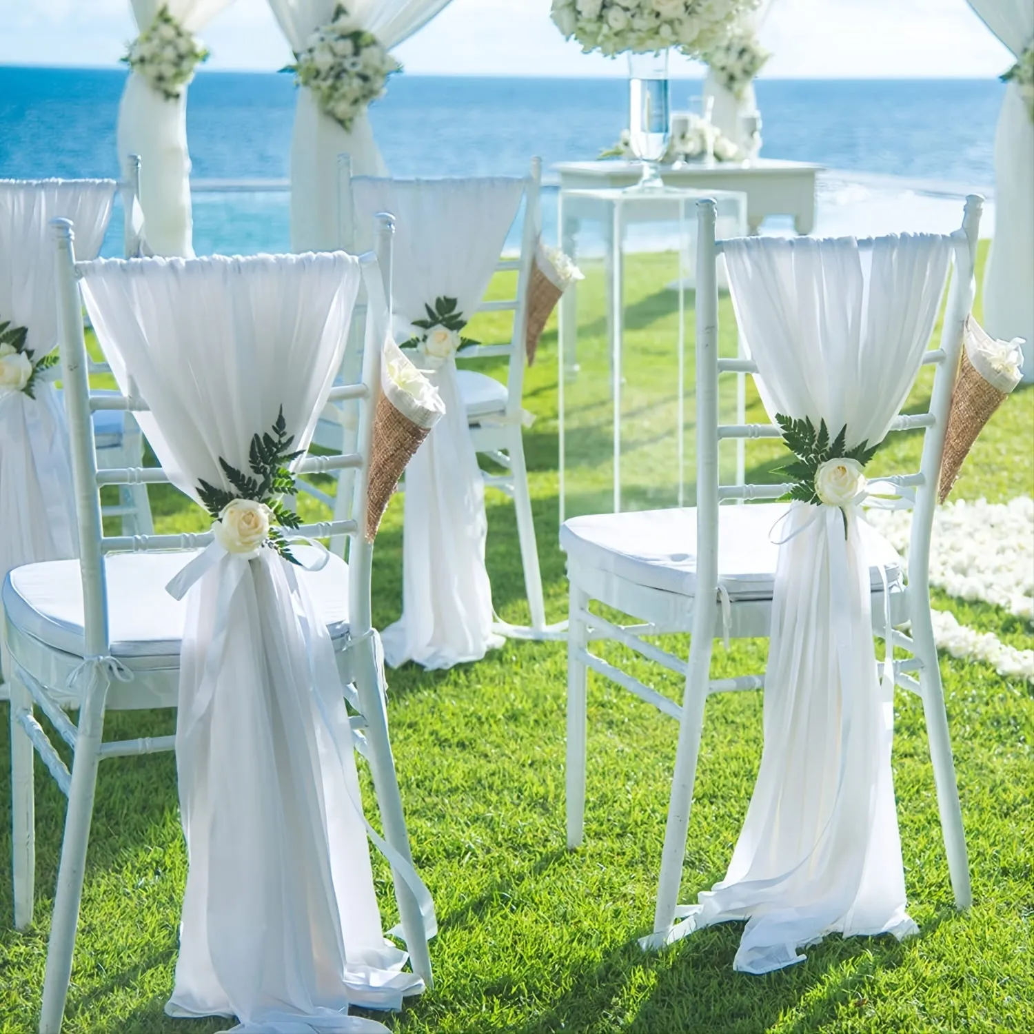 1pc Chiffon Tulle Wedding Draping Fabric for Stunning Decor