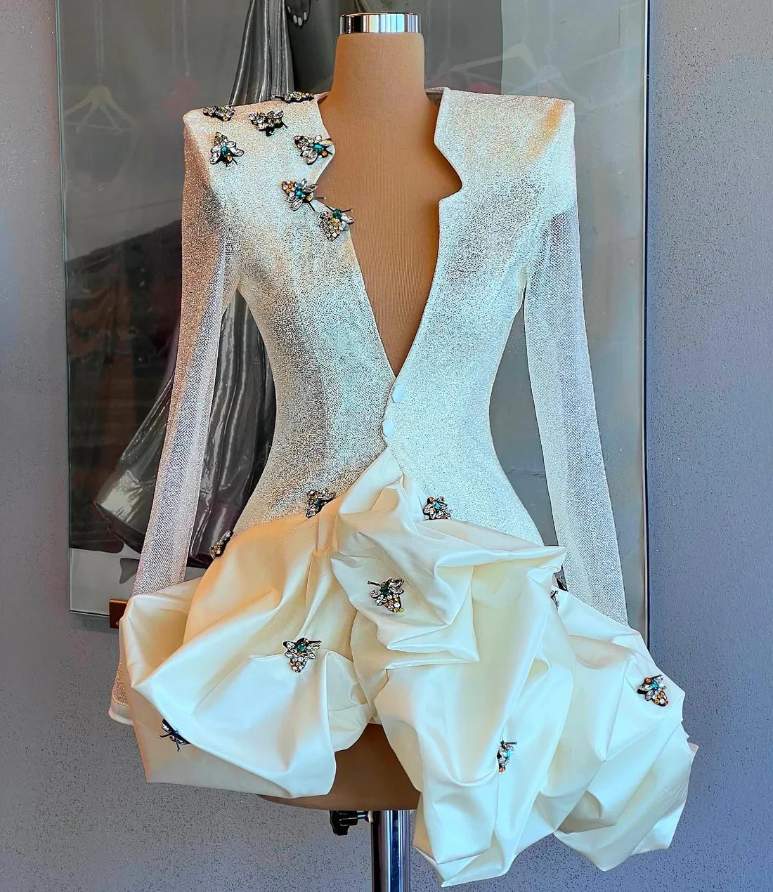 Adelaide Elegant White Evening Dress