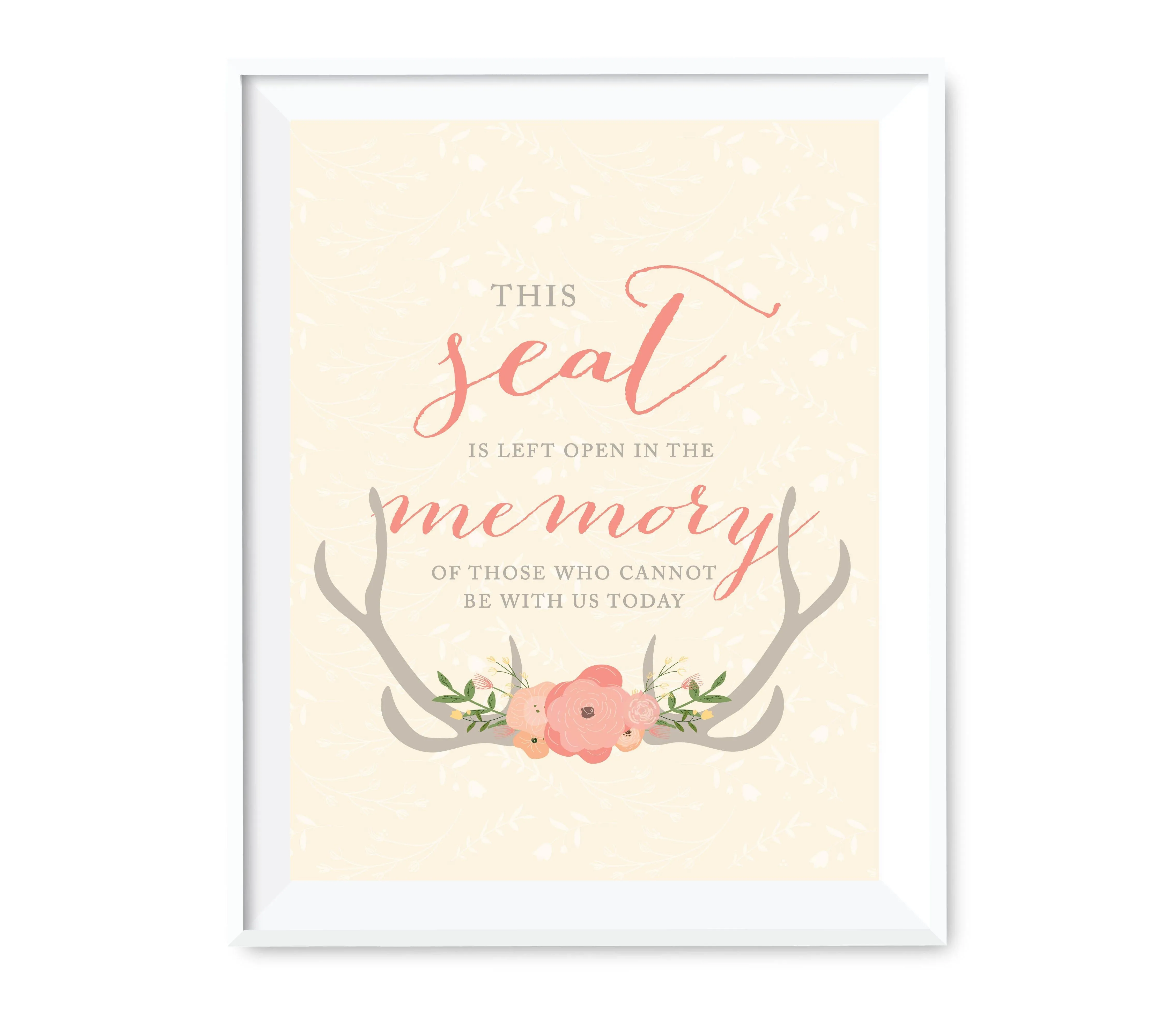 Andaz Press 8.5 x 11 Woodland Deer Wedding Party Signs