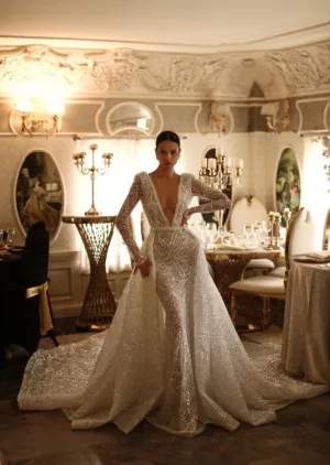 Anika Elegant  Long Sleeves White Wedding Dress