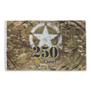 Army 250 Anniversary 3'x5' Flag (Camo)
