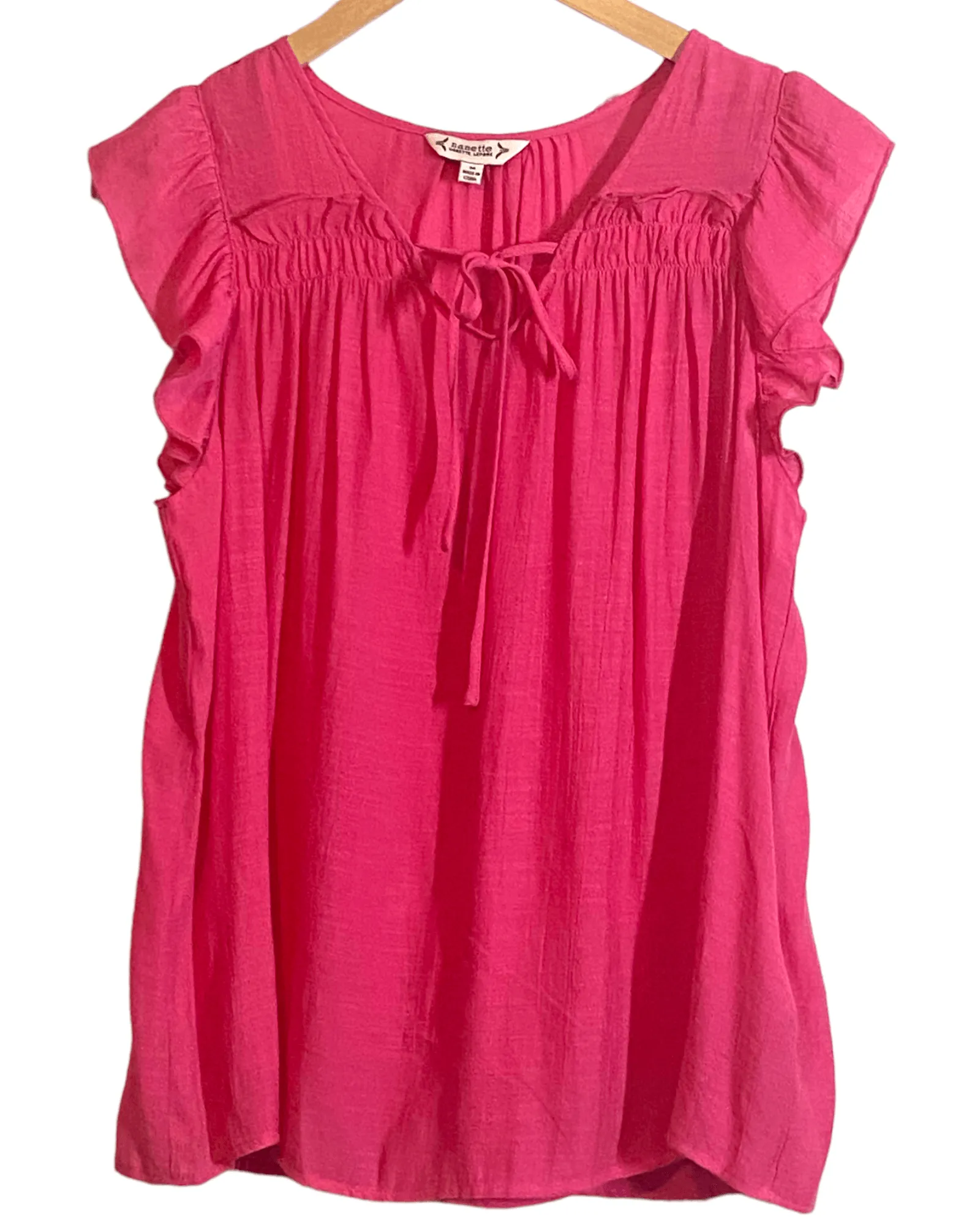 Bright Spring Hyacinth Smocked Tie Sleeveless Top