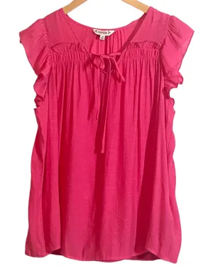 Bright Spring Hyacinth Smocked Tie Sleeveless Top