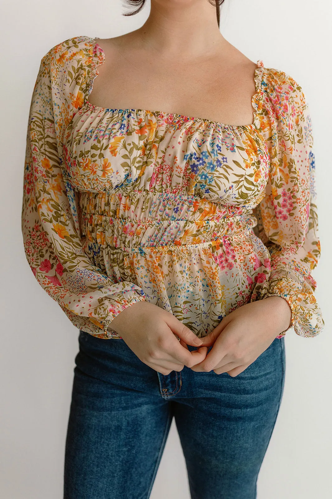 Camellia Smocked Top