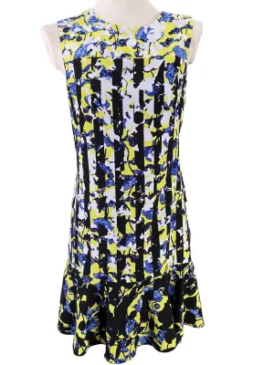 Cool Winter Floral Print Dress
