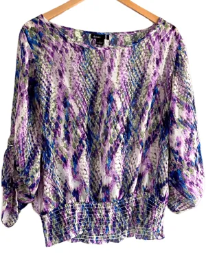 Dark Winter Colorful Print Blouse