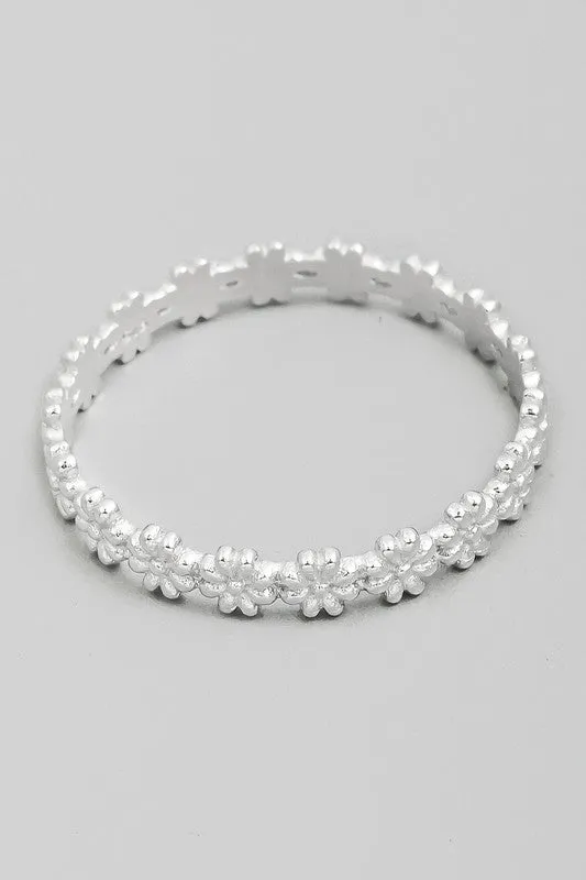 Delicate Flower Ring-  Size 6.5