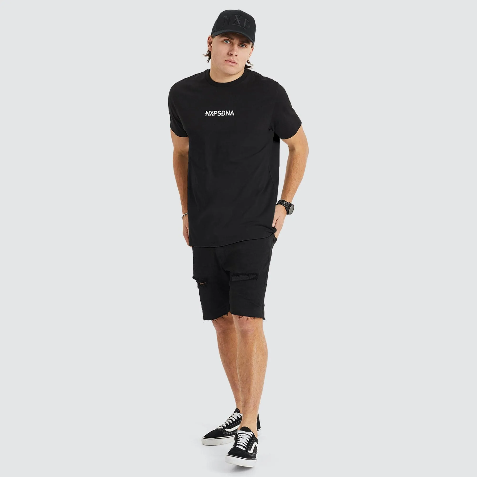 Echelon Cape Back T-Shirt Jet Black