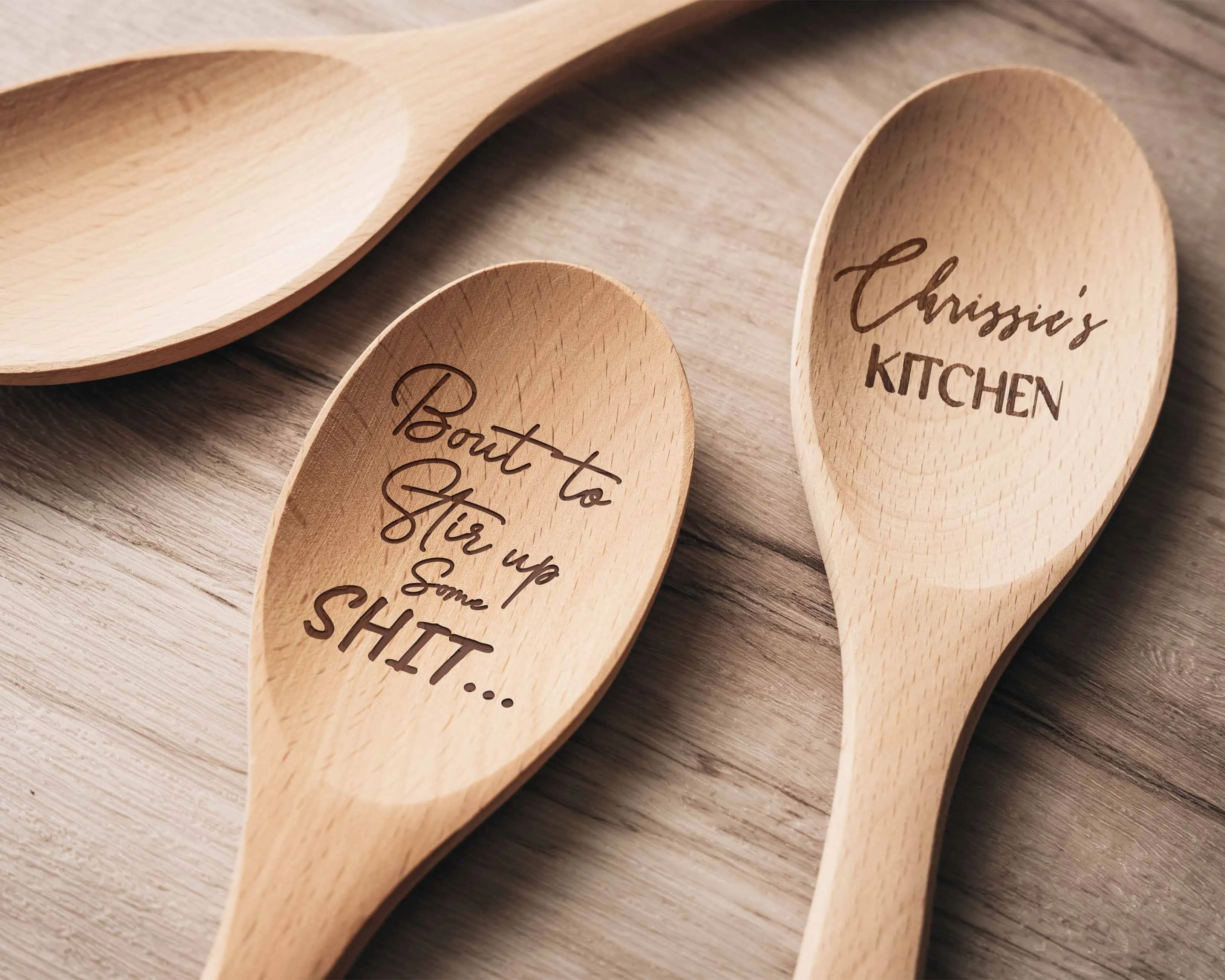 Engraved Wood Spoon