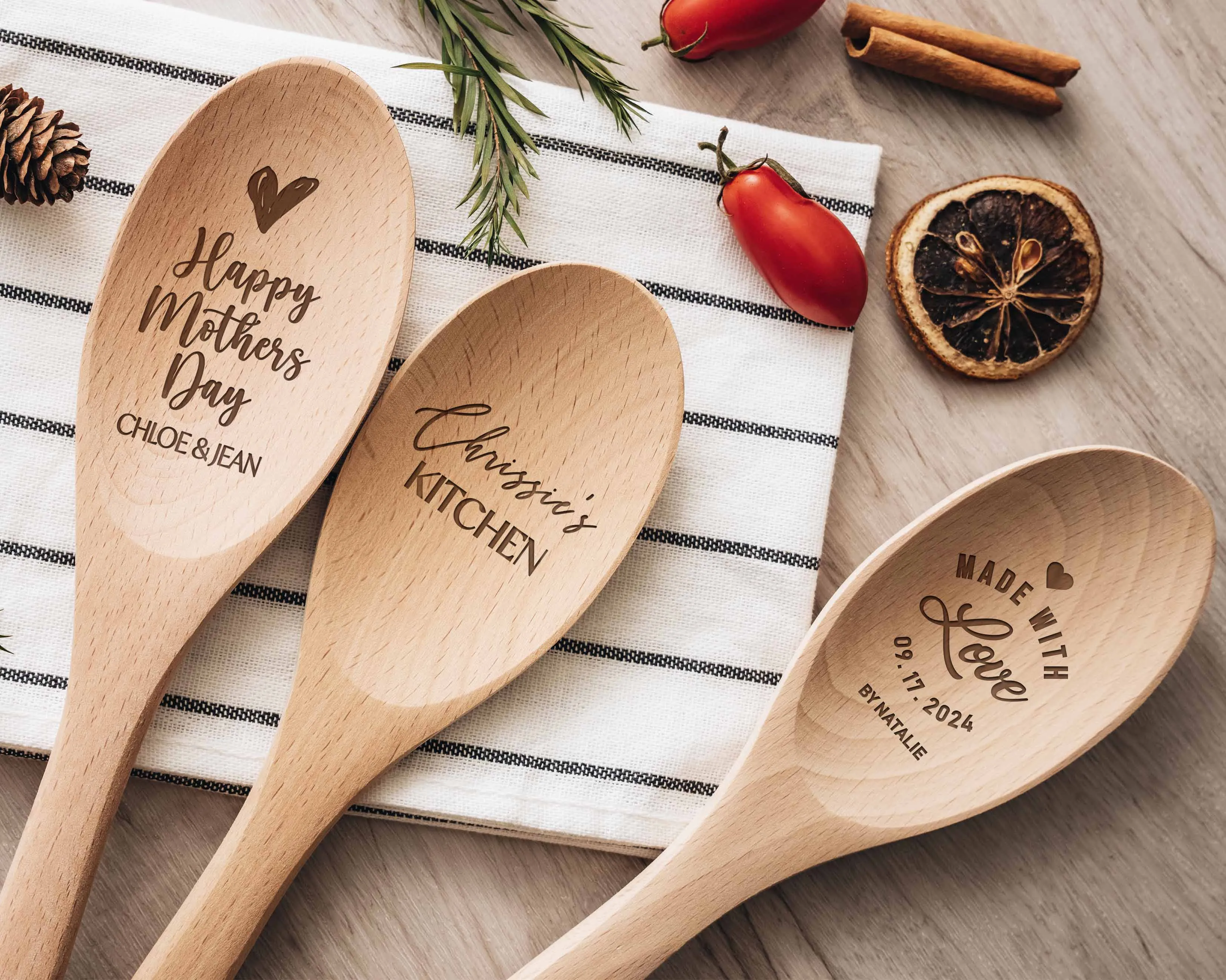 Engraved Wood Spoon