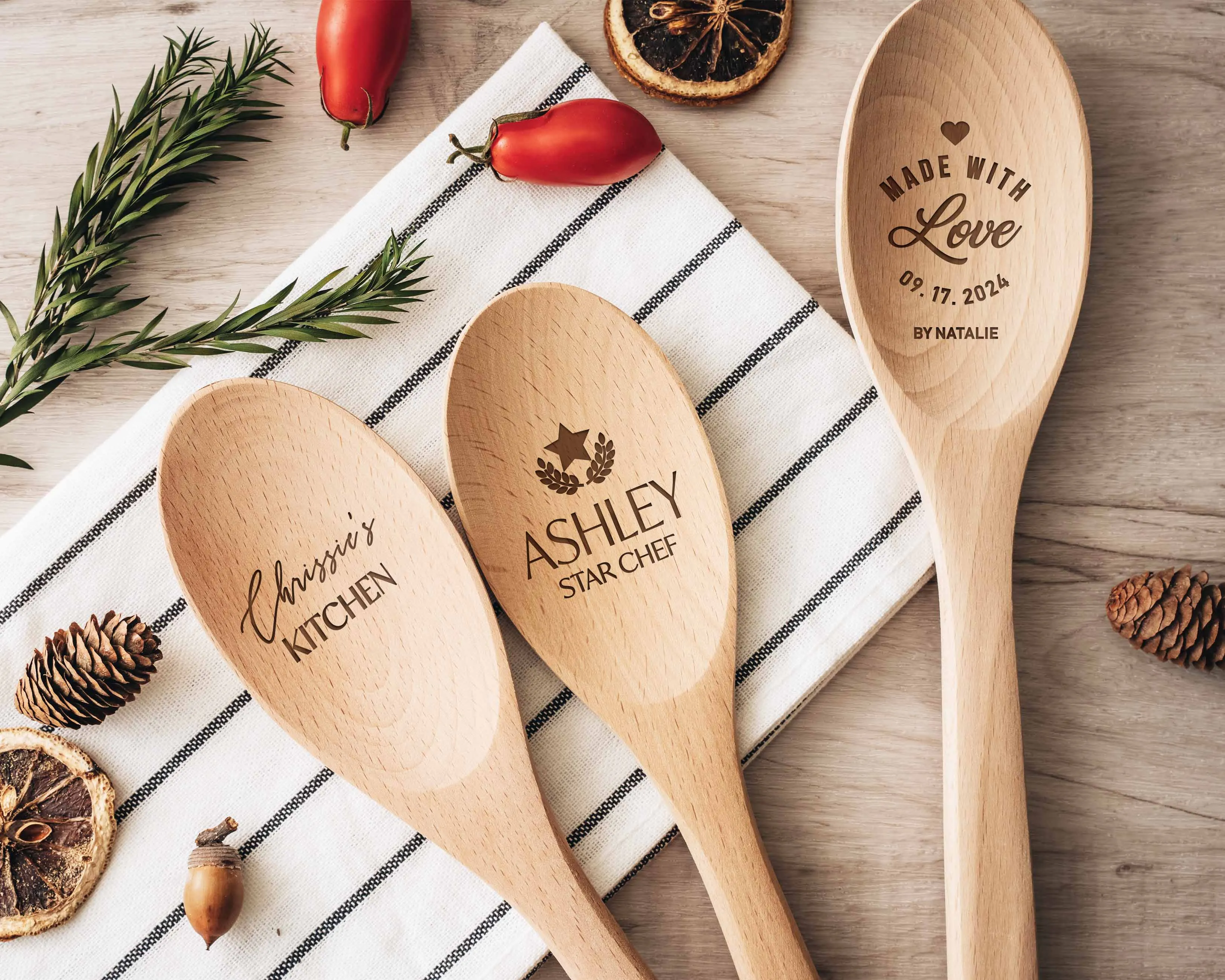 Engraved Wood Spoon