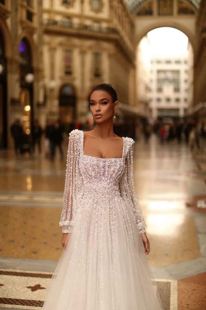 Kailani Beautiful Long Sleeves White Wedding Dress