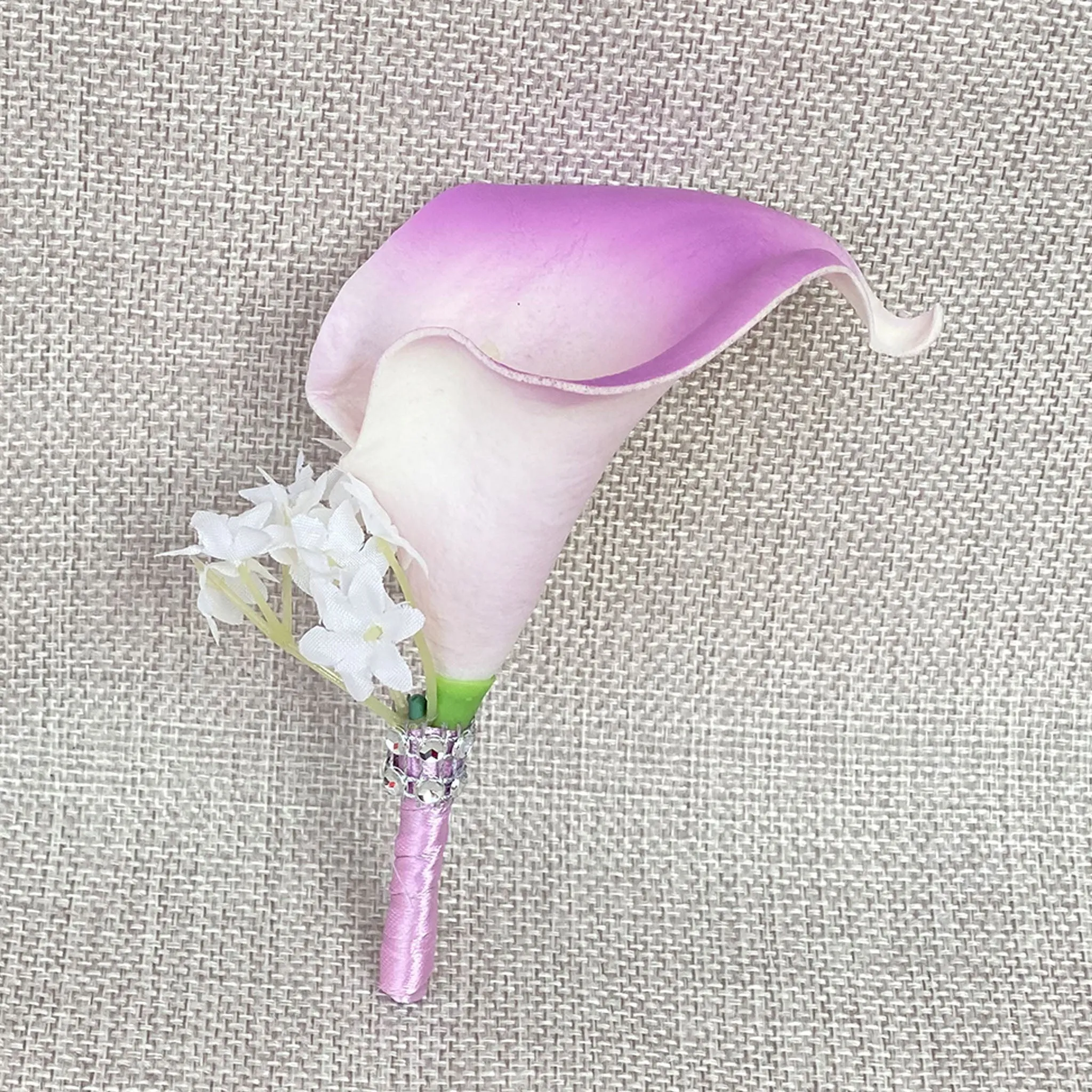 Lavender Bridal Calla Lily Bouquet Set