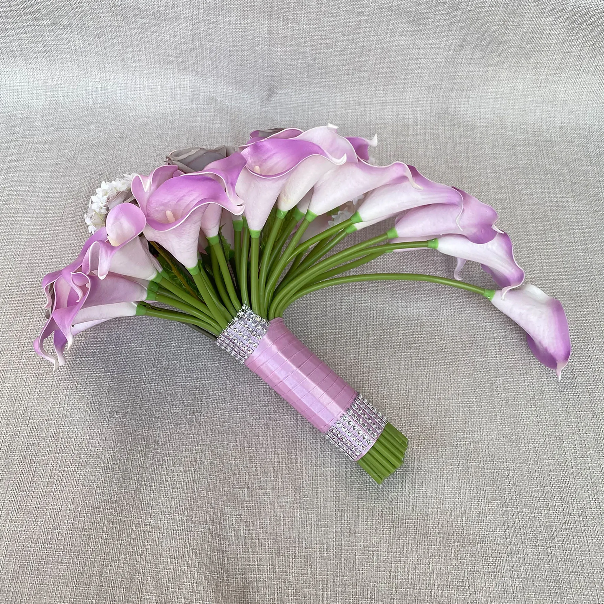 Lavender Bridal Calla Lily Bouquet Set