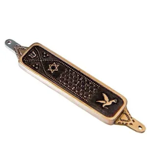 Mezuzah Traditional Black Enamel