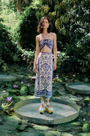Off-White Delicate Tapestry Knit Skirt