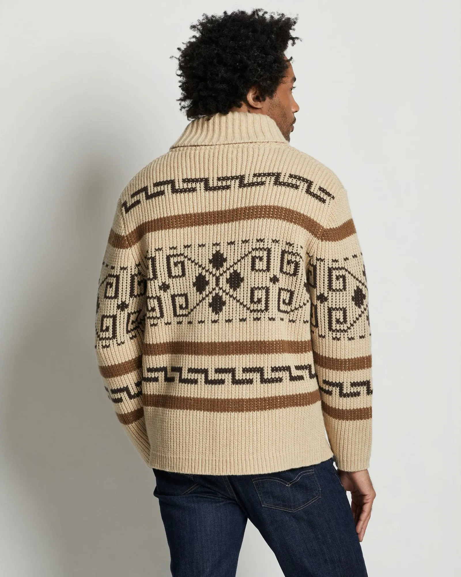 Pendleton Original Westerley Lambswool Sweater - Tan / Brown