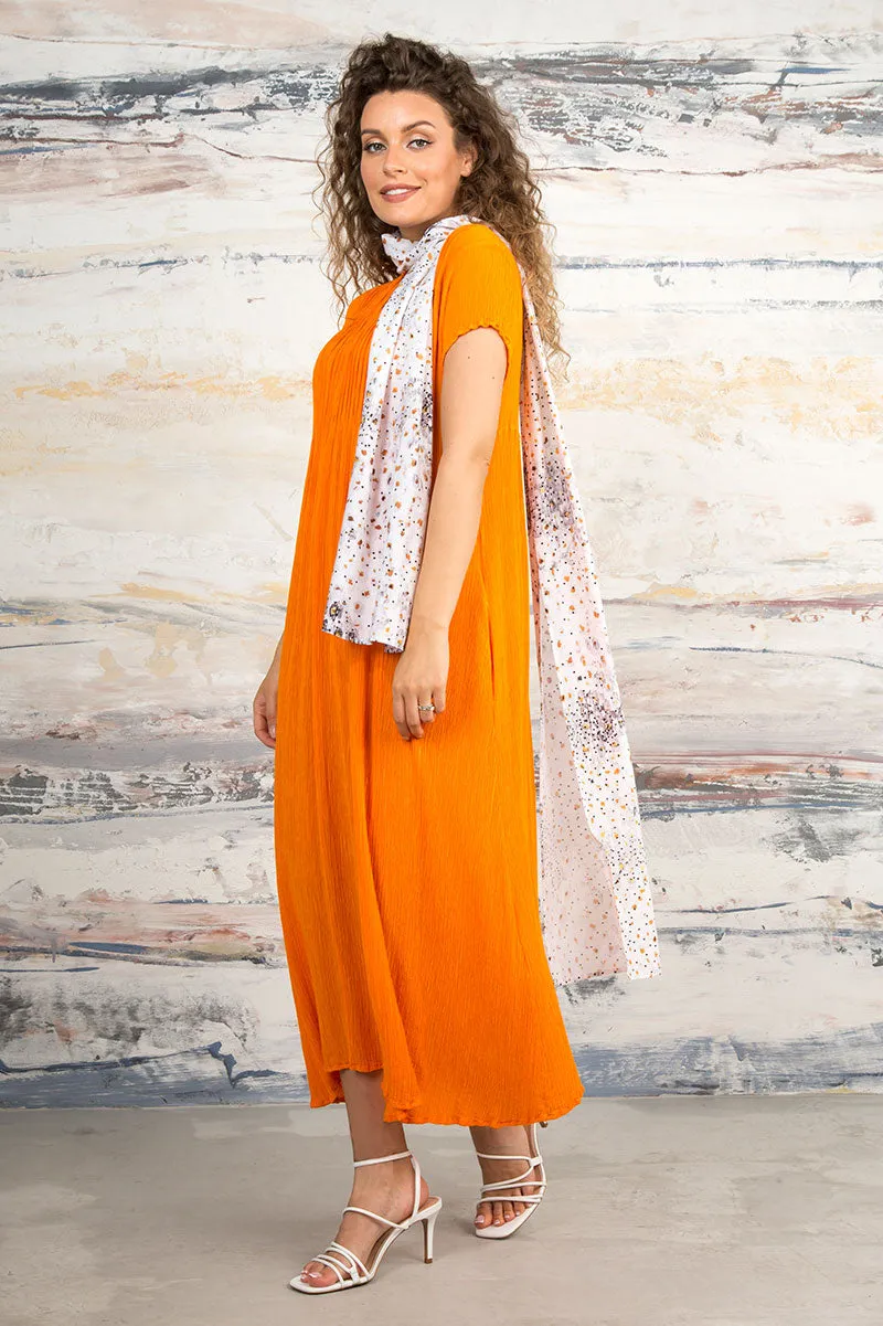 Romantic Goldfish Silk Viscose Dress