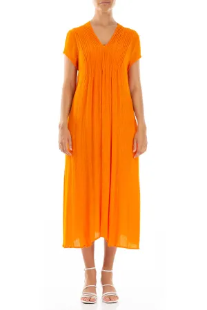 Romantic Goldfish Silk Viscose Dress