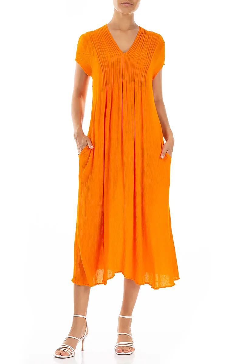 Romantic Goldfish Silk Viscose Dress