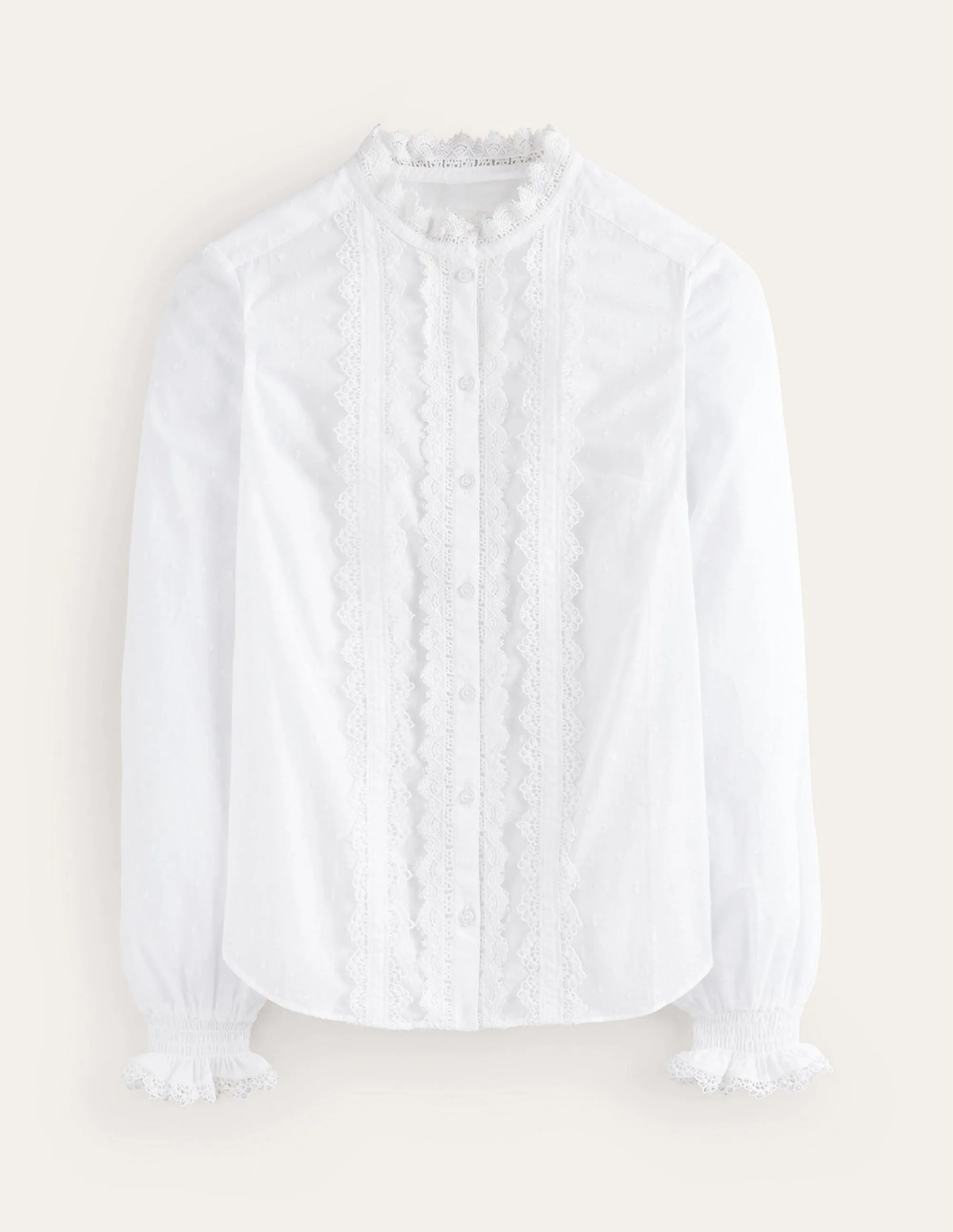 Romantic Textured Top-White