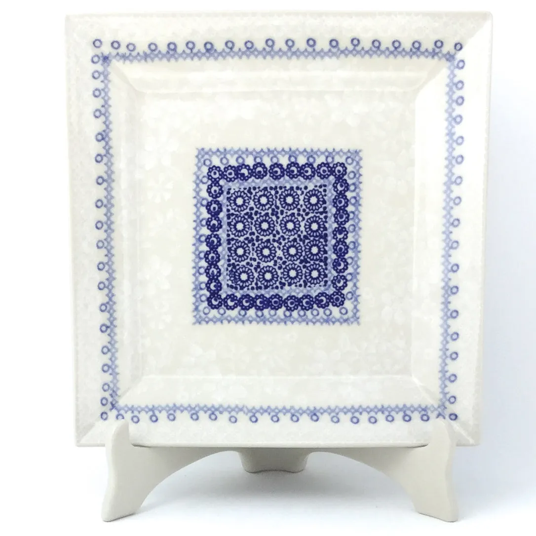 Square Dinner Plate in Delicate Blue