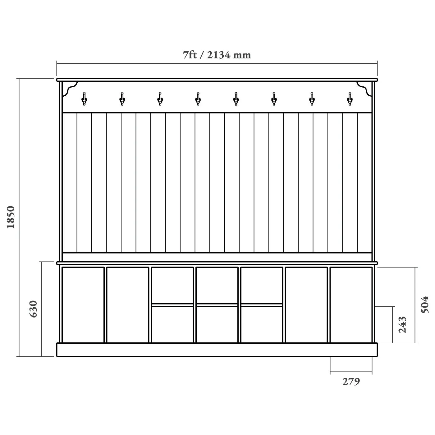 Traditional Boot Room Storage Bench