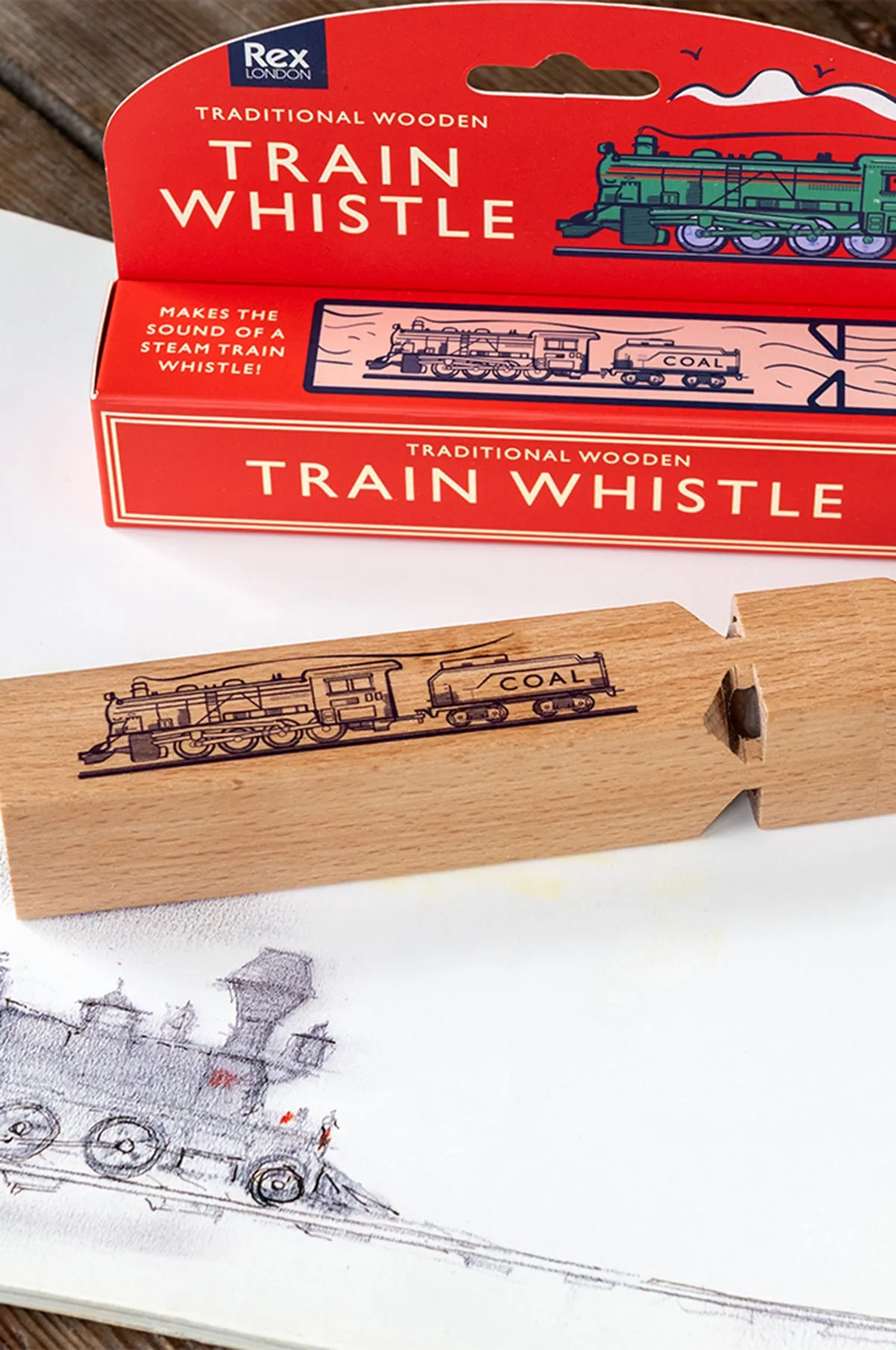 Traditional Wooden Train Whistle