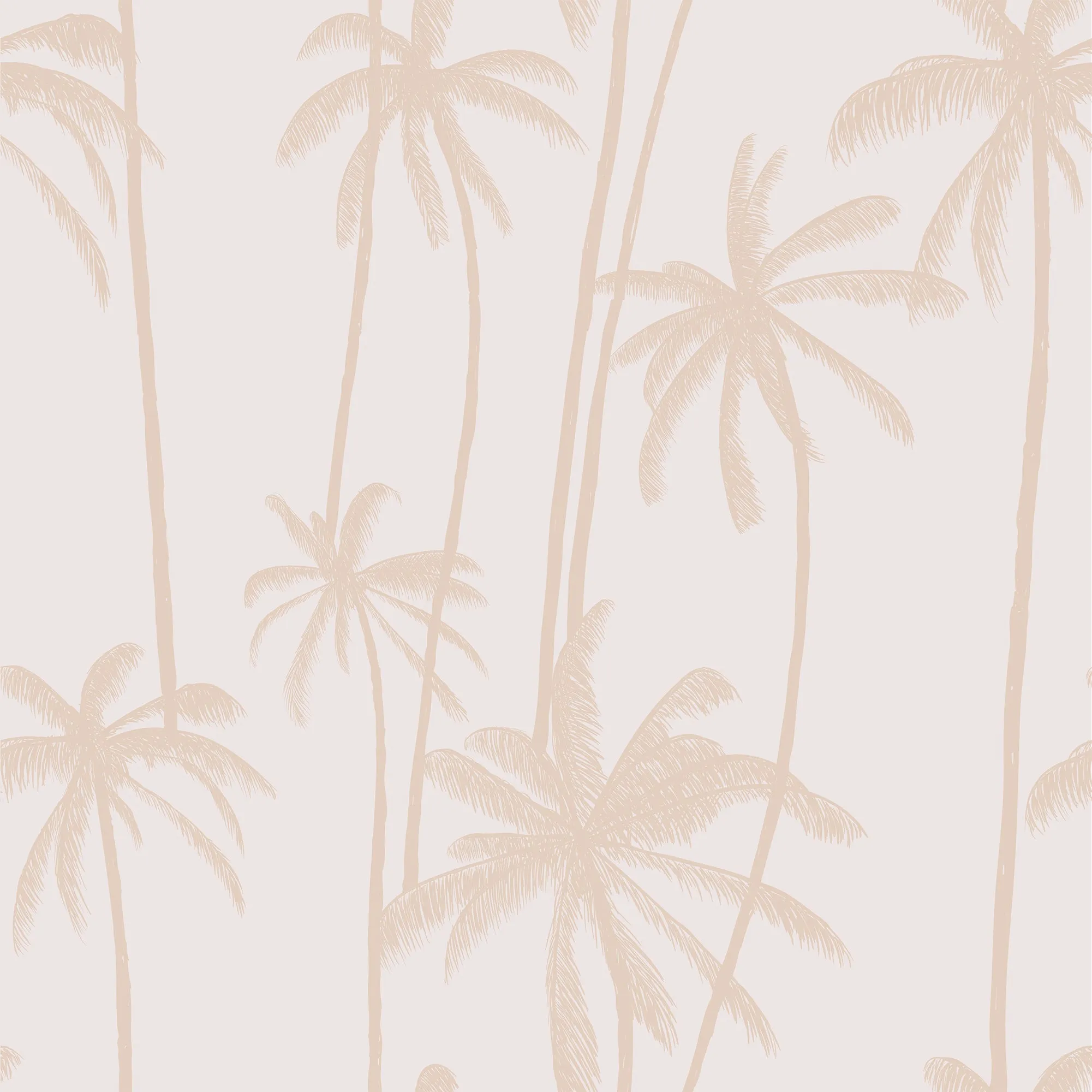 Tropical Palm Tree Wallpaper – Minimalist Coastal Paradise